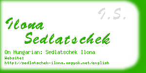 ilona sedlatschek business card